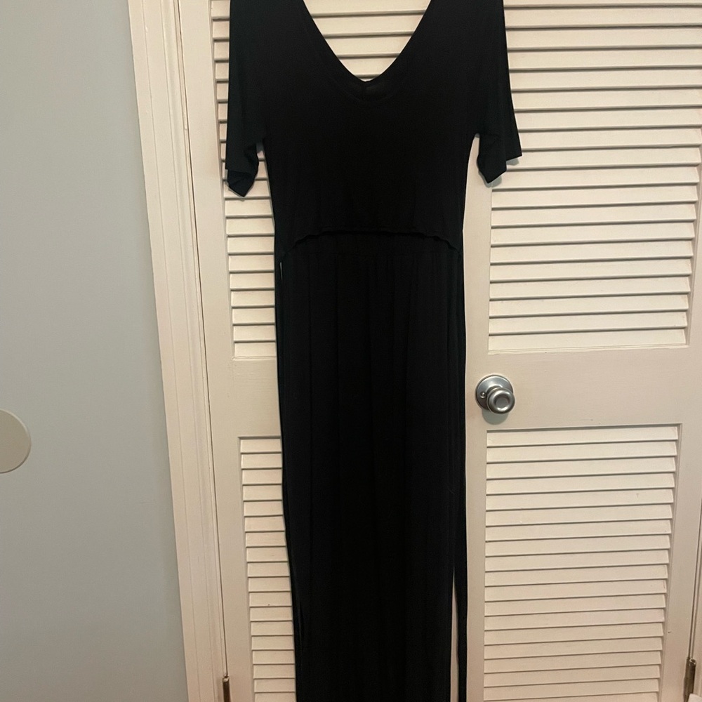 Latched Mama Black Maxi Dress